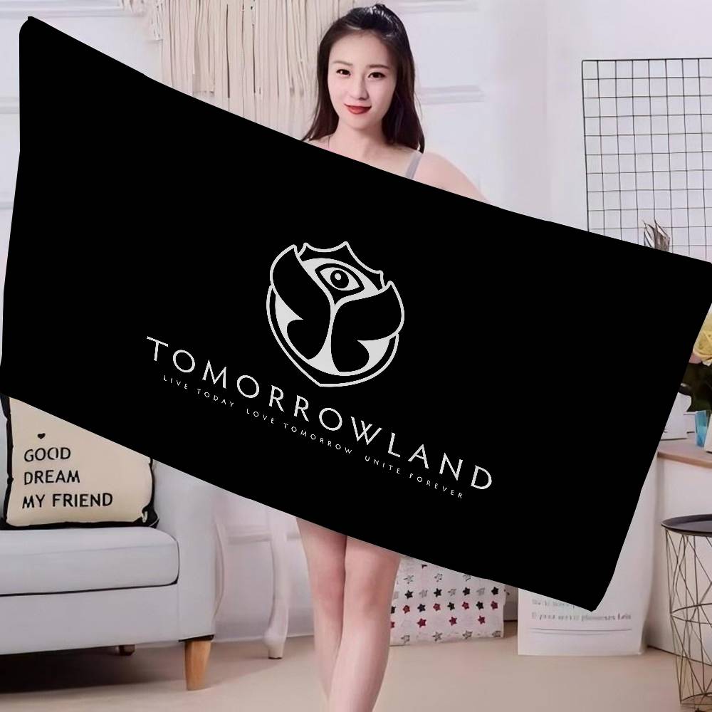 T-Tomorrowlands Музыкальный Логотип Большие Микрофибровые Пляжные Полотенца Быстросохнущее Полотенце Песок Пляжные Полотенца Полотенце для Бассейна для Путешествий Плавание Бассейн Йога