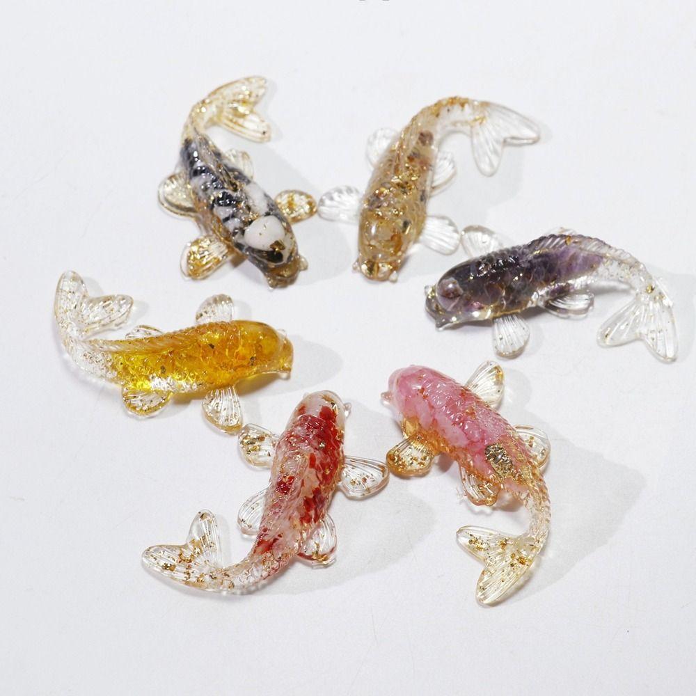 Natural Crystal Resin Crafts Wedding Accessories Artificial Fish Car Pendant Fish Ornaments
