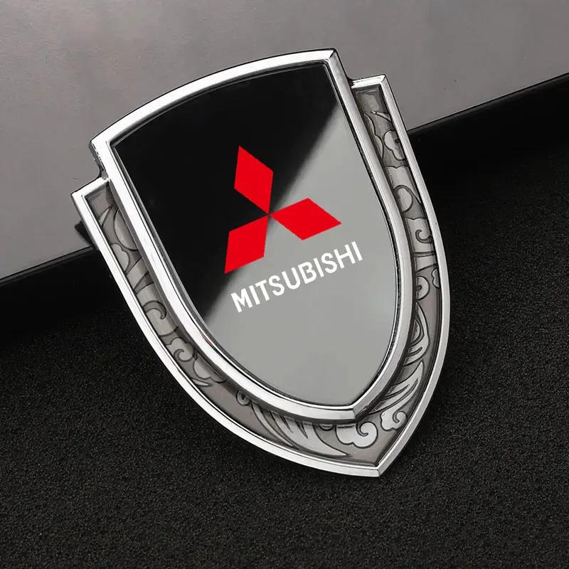 3D Металлическая Декоративная Наклейка на Кузов для Mitsubishi Совместима со Всеми Моделями Pajero Outlander Lancer Значок на Крыло Щит Эмблема Ac