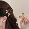5 шт. Элегантные боковые заколки с жемчугом Инструменты для причесок Волна Цинк Сплав цинка Заколки Золотой цветок Шпильки Вечеринка