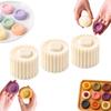 Creative Double Ended Pastry Mold 1-12PCS Sunflower Patterned Round Mooncake Mold Food Contact ABS Material Daily Baking Supply