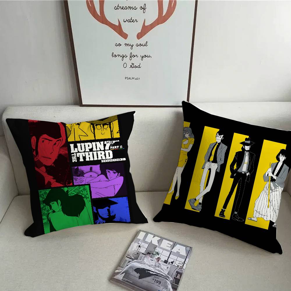 A-Arsene Lupin The Third Pillow Case Sofa Decorative Home Double-sided Printing Short Plush Cushion Pillow Cover Holiday Gift