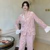 Пижамный комплект, новая бархатная рубашка, пижамы, длинные рукава с роговыми рукавами, тонкая бархатная свободная верхняя одежда, домашняя одежда