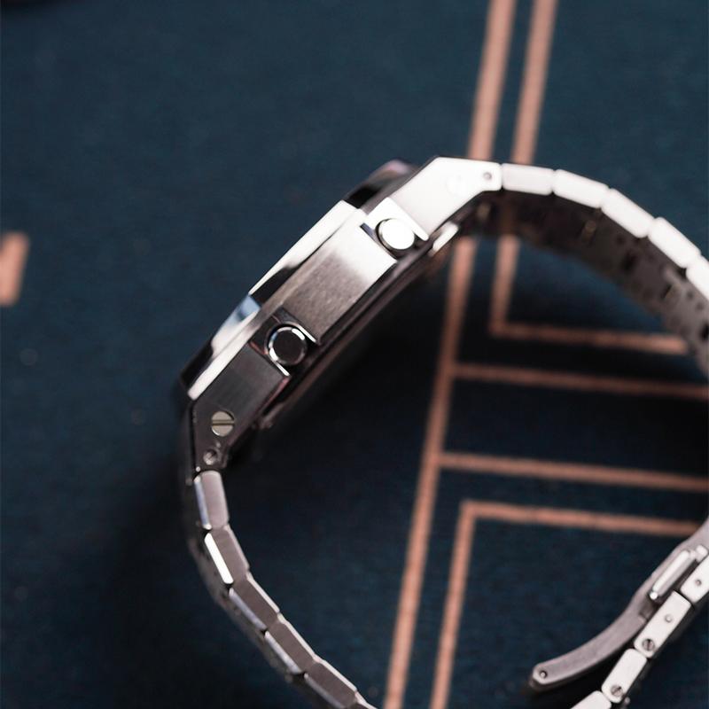 Casio Унисекс Жидкокристаллические, Аналогово-цифровые Двойной дисплей Серия 48,5 мм Черные часы GA-2100-1A1(Watch8--)