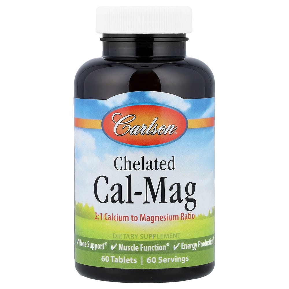 Carlson Labs Chelated Cal-Mag, 60 Tablets