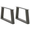 VidaXL V-shaped Coffee Table Legs, 2 Pieces, Anthracite, 70 X (30-31,3) Cm, Steel 4012538