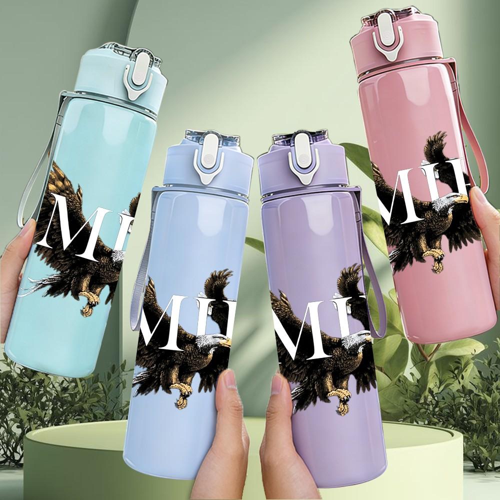 1PC Eagle Bird A B 750ml sports water bottle leakproof straw lid outdoor office home