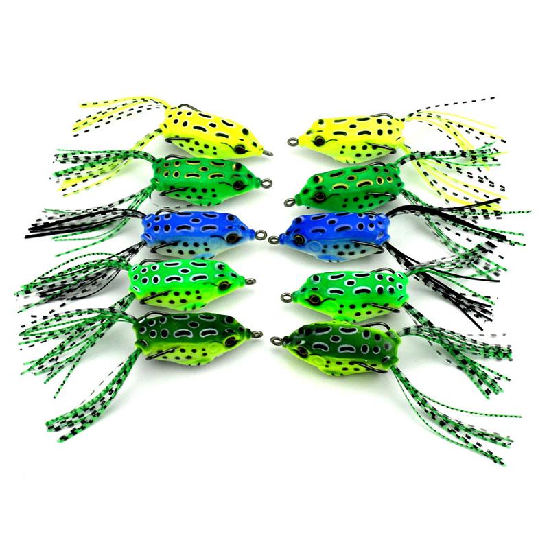 5 шт./лот мягкие рыболовные приманки-лягушки двойные крючки искусственный гольян кривошип мягкая приманка рыболовные снасти