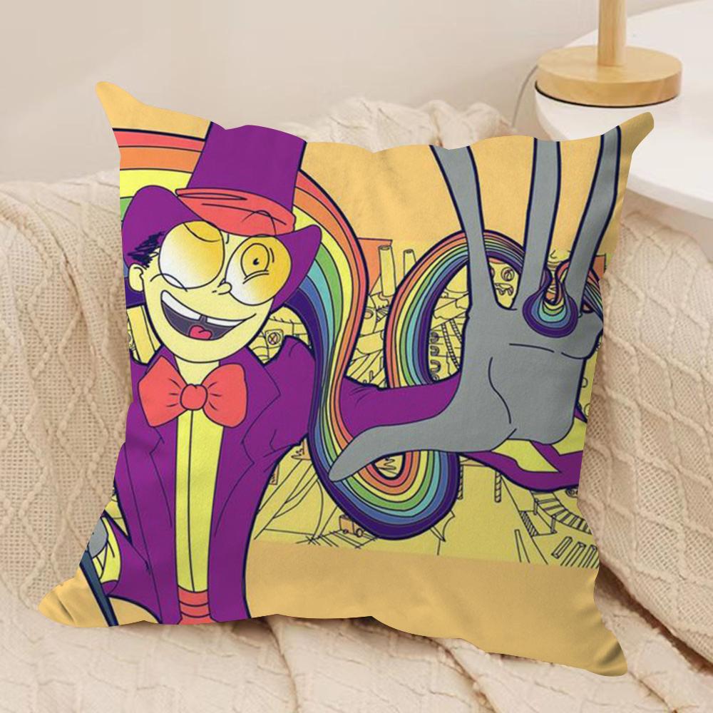 Cool Cartoon SSuperjail Cushion Cover Silky Short Plush DoubleSided Printed Pillow Case for Sofa All Seasons Home Decor Gift
