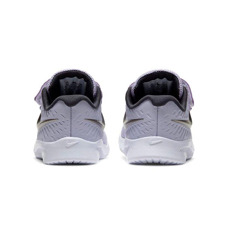 Nike Star Runner 2 На липучках Нескользящие Износостойкие Низкие Повседневные Беговые Кроссовки Светло-фиолетовый Серебристый AT1803-502