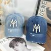 Denim Fabric Washed Denim Baseball Cap Non Fading Cowboy Baseball Cap Black Vintage Y2k Dad Hats