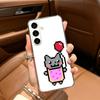 Милый чехол-котик N-Nyan -C- для Samsung Galaxy A71,A70,A52,A51,A40,A30 Прозрачная крышка