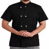 @ Chef Code Короткий рукав Пальто Черный Большой Для Унисекс Zr-2205-60%Скидка