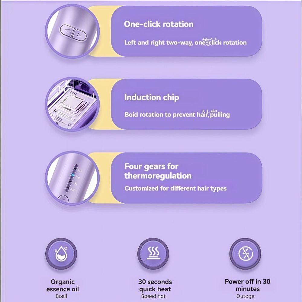 Большая волна Автоматическая плойка 32 мм Электрическая плойка Профессиональная палочка для укладки Не повреждает волосы