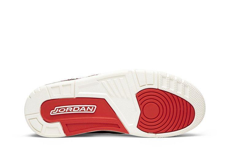 Женские кроссовки Jordan 3 Retro AWOK Vogue University Red (Женский) Университетский красный/парус-черный