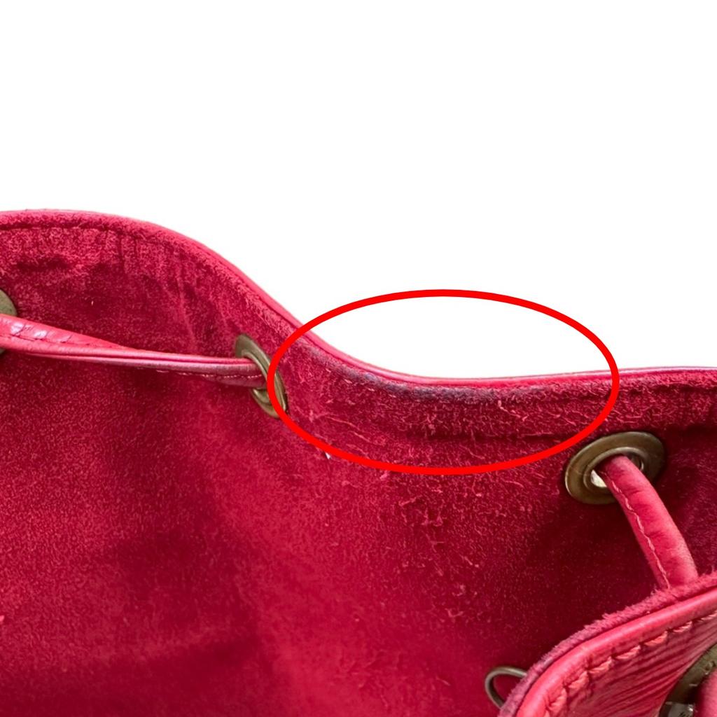 LOUIS VUITTON Epi Petit Noe Shoulder Bag Epi Leather Castarian red Women M44107 Used