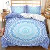 Bohemian Mandala Duvet Cover Queen Size Tie Dye Spiral Duvet Cover Hippie Boho Bedding Set Exotic Floral Polyester Qulit Cover