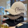 Autumn and Winter New Lamb Wool Embroidered Alphabet Baseball Cap Children's Outdoor Cold and Warm Fashion Cap