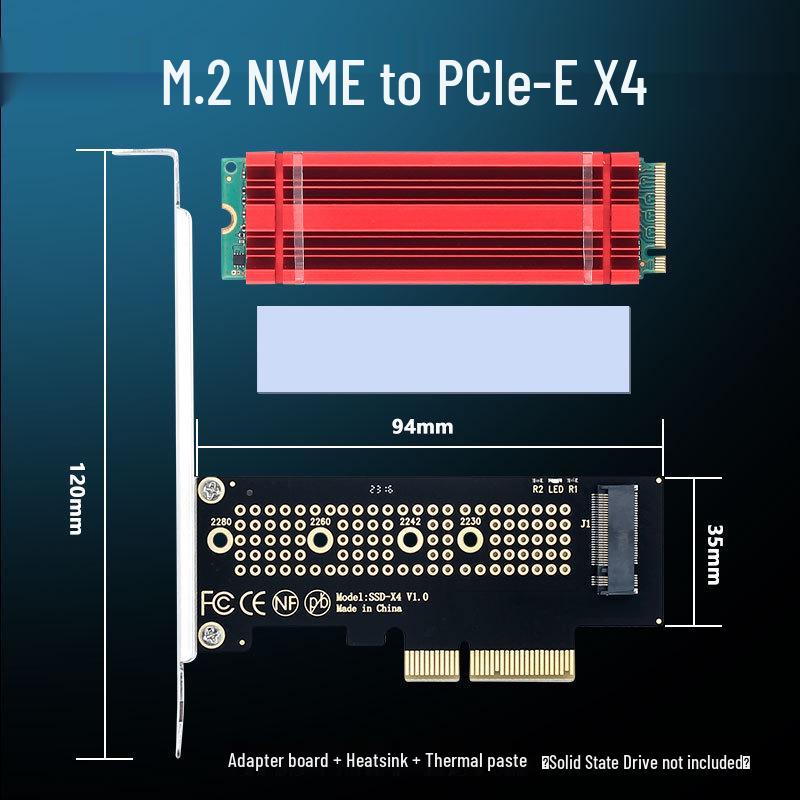 PCIe 4.0 to M.2 NVMe Adapter Card for SSD Expansion
