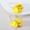Unusual Earrings For Women Korean Fashion Acrylic Rose Petals Flower DangleTrend Luxury Design Wedding Party Jewelry Accessories