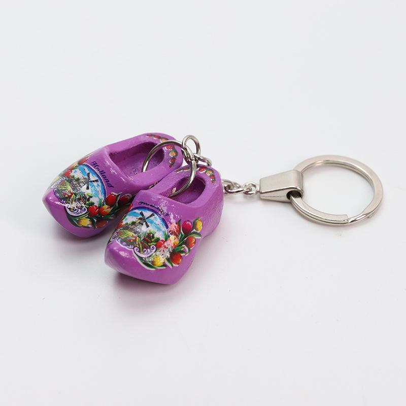 Ключница Дофаминовый Цвет Голландские Деревянные Кломпы: Персонализированный памятный подарок