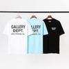 22SS трансграничный американский модный бренд GALLERY DEPT футболка с принтом букв с коротким рукавом для мужчин и женщин пар высокая мода половина рукава