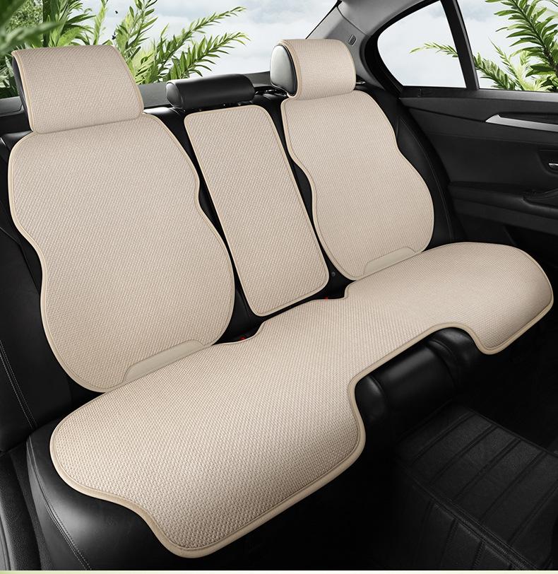 Универсальная льняная подушка для автомобильного сиденья - Дышащая, всесезонная, полуобернутый чехол