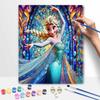 Disney Frozen Elsa Stained Glass Oil Painting Kit Home Bedroom Wall Decor Handmade Gift Art Crafts Supplies Personalized Birthday
