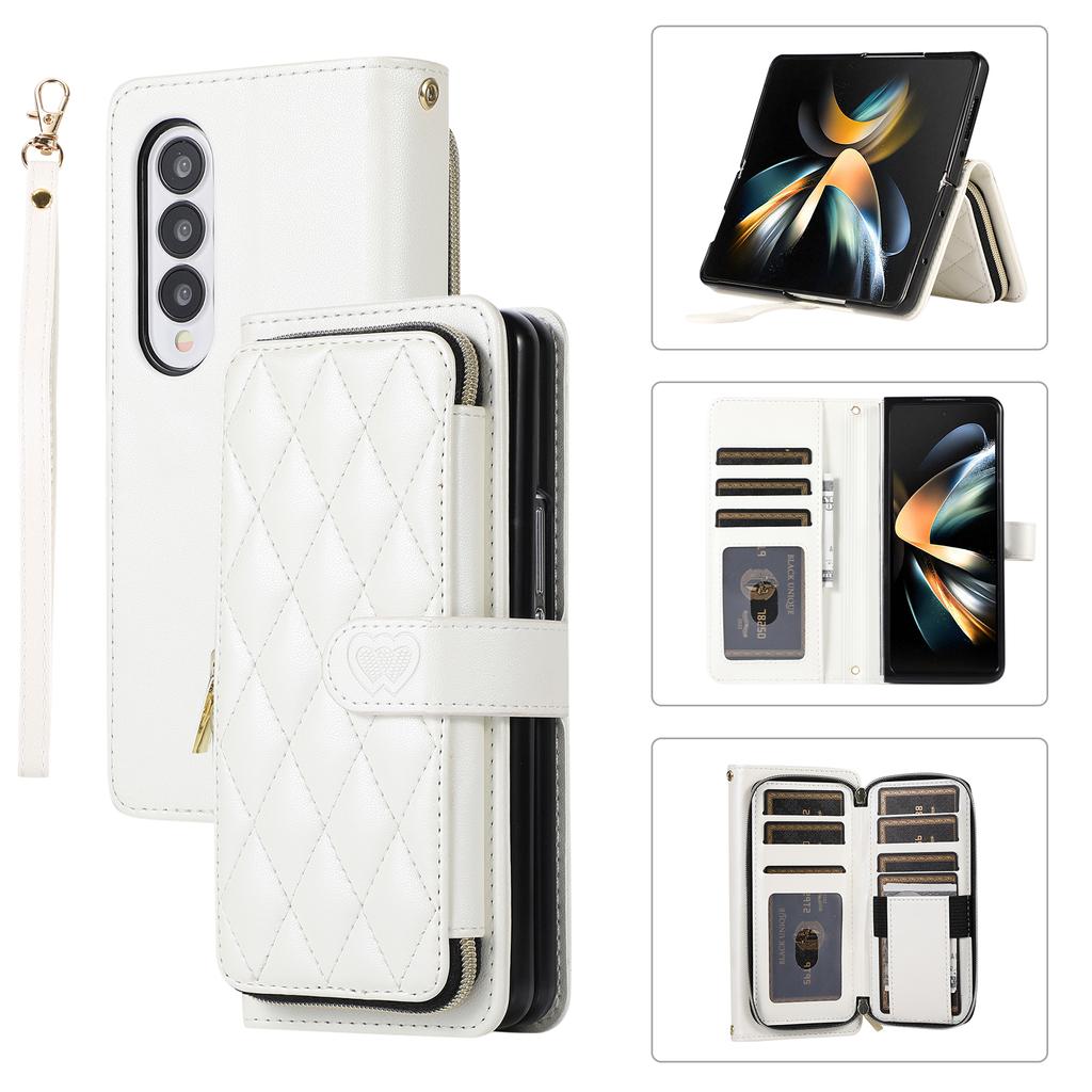 Кошелек-картхолдер с ремешком на шею и магнитной застежкой для Samsung Galaxy Z Fold 7 6 5 4 3 Fold7 Fold6 5G, с молнией