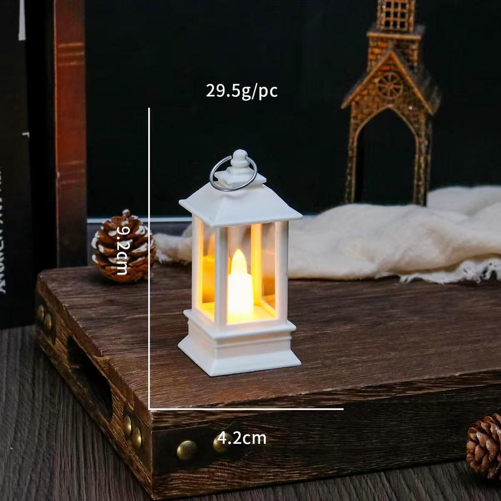 Mini Retro Hurricane Lantern: Christmas Candle Night Light & Toy Gift Decor