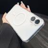 Прозрачный Роскошный Магнитный Чехол Magsafe для iPhone 17 Air 16 15 14 13 12 11 Pro Max Plus Конфетный Цвет Гибридный Жесткий Мягкий TPU Корпус