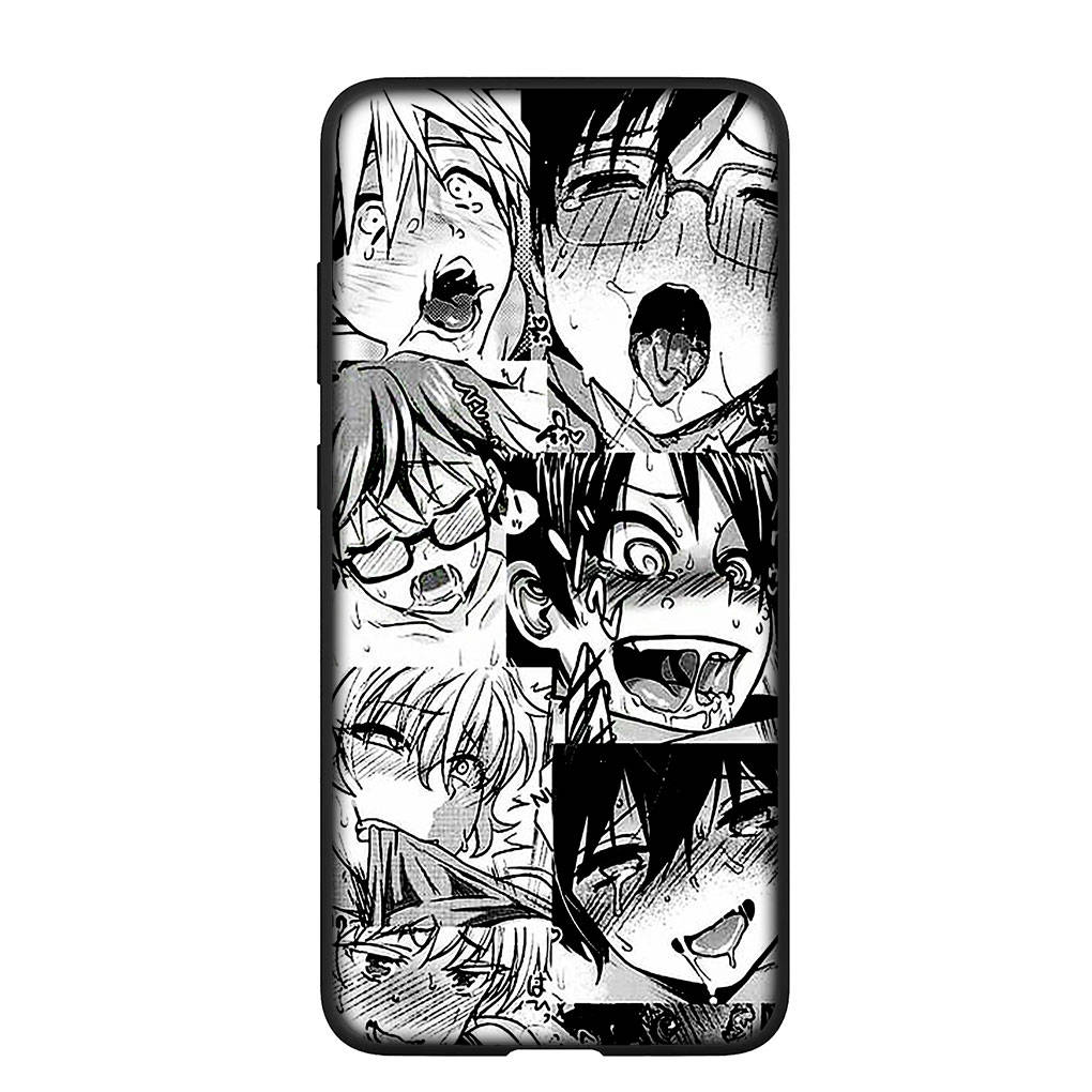 Чехол для Samsung Galaxy S25 S24 S23 iPhone 16 15 Xiaomi Redmi Note 14 13 12 16E 11 Pro Max OPPO Moto Huawei Ahegao Hentai Manga Anime Girl Waifu Cover