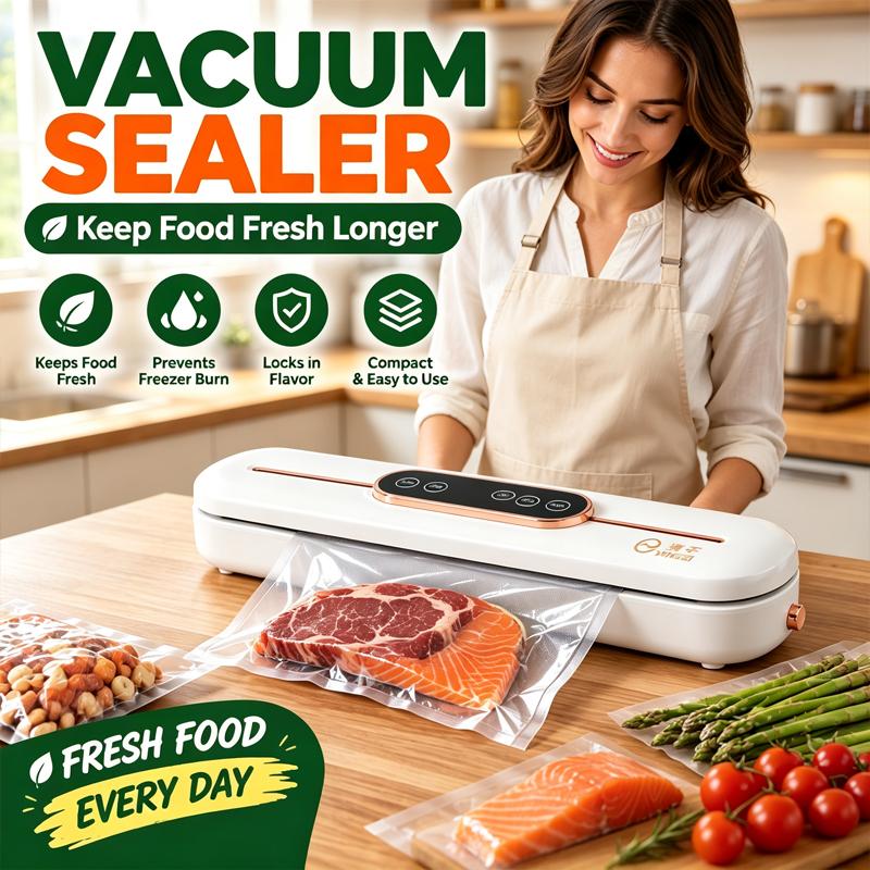 Mini Vacuum Sealer – Keep Food Fresh Longer, Compact & Automatic