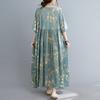 Short Sleeve Oversized Cotton Vintage Floral New In Dresses for Women Casual Loose Long Summer Dress