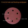 50 штук 9-дюймовых 6-дырочных шлифовальных дисков на липучке, абразивные подушечки из оксида алюминия, подходят для деревообработки, шлифовки гипсокартона