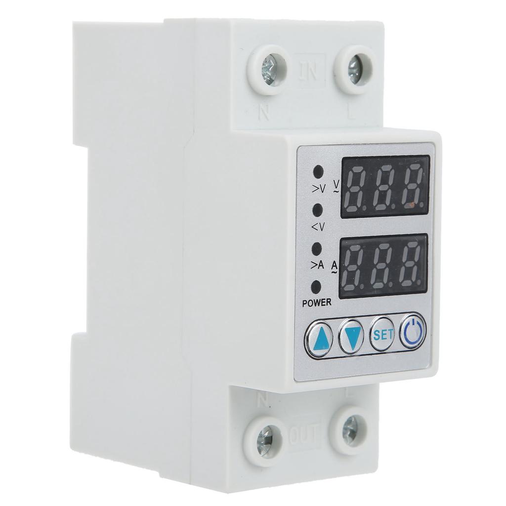 Защита от перенапряжения и пониженного напряжения, светодиодная, регулируемая, самовосстанавливающаяся, защита от тока переменного тока 220 В