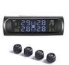 Солнечная беспроводная система контроля давления в шинах автомобиля TPMS с 4 датчиками, инструмент для проверки давления в шинах, цифровой ЖК-дисплей