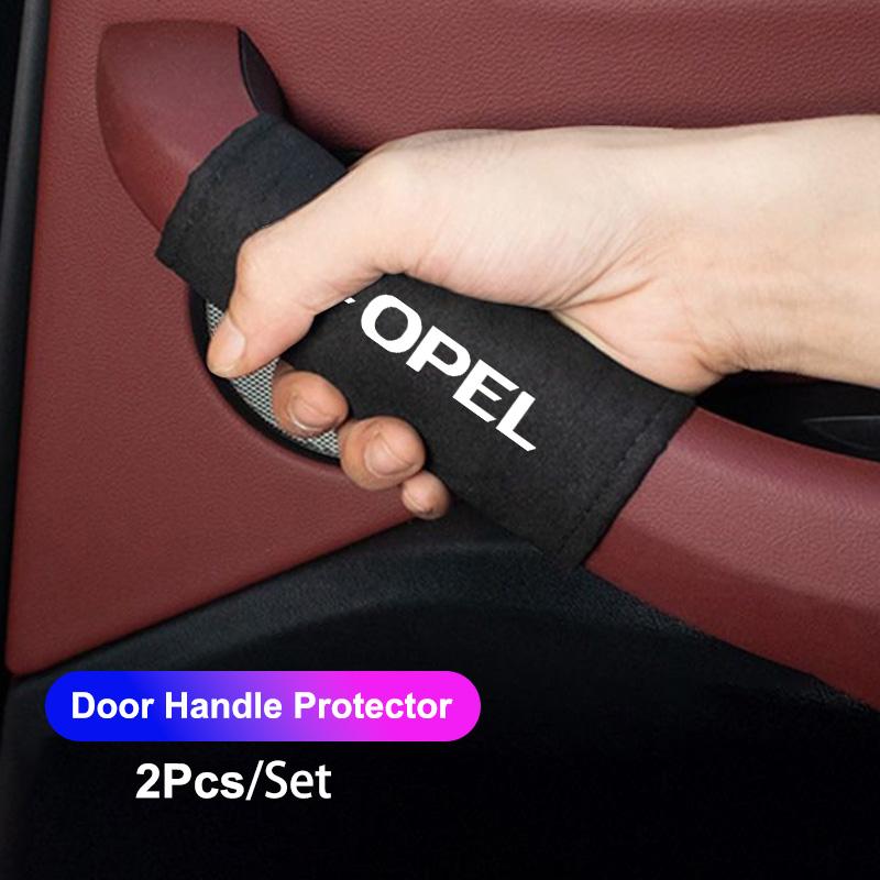 rucjh0 Car Door Inner Handle Protective Suede Anti-Wear Sleeve Decor For OPEL Mokka Corsa Meriva Zafira Astra J H G Vectra Antara