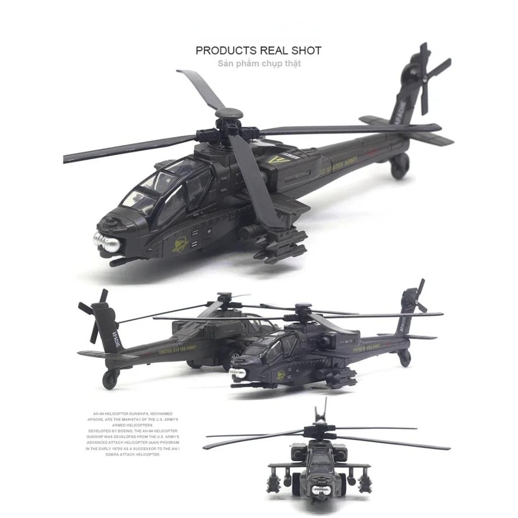 Модель вооруженного вертолета Apache Акустооптическая Модель военного самолета Игрушка Украшение Подарок FJ16