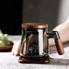 Guanshan High-End Glass Tea Cup Set: Three-Piece Water & Tea Separator with Filter