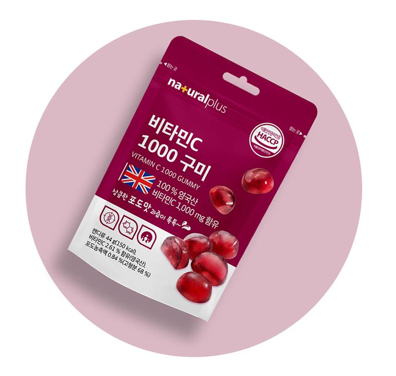 [Natural Plus] Vitamin C 1000 Gummy Grape Flavor 44g / Vitamin Jelly