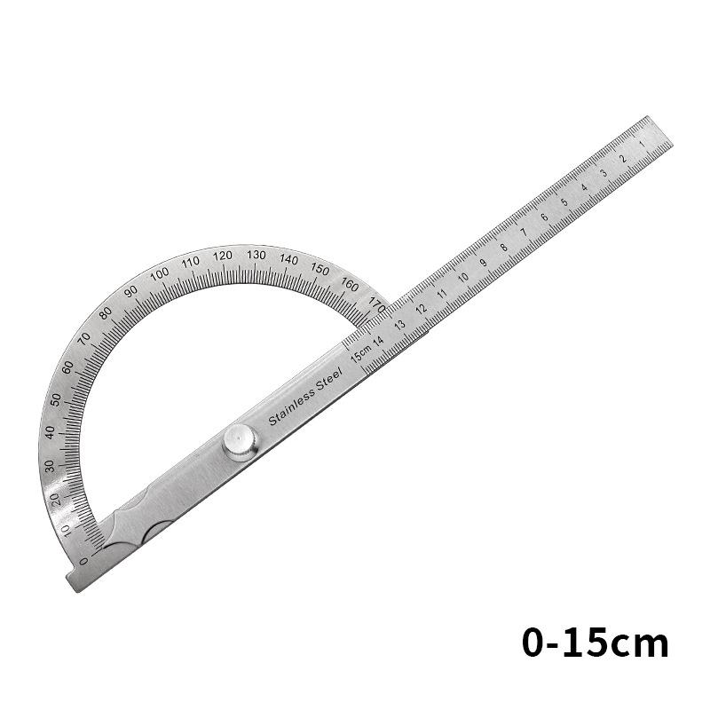 Angle Ruler Single Arm Stainless Steel Angle Gauge 180 Degree Adjustable Semicircular Indexing Gauge Protractor Angle Ruler