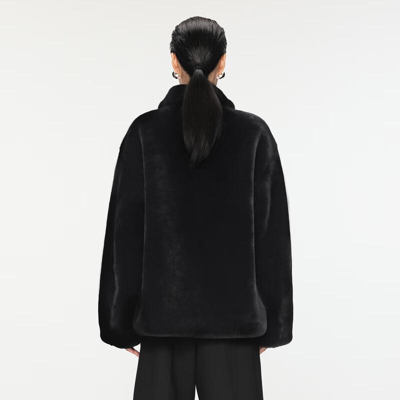 JNBY 2024 Зимнее пальто с лацканами и длинными рукавами из искусственного меха