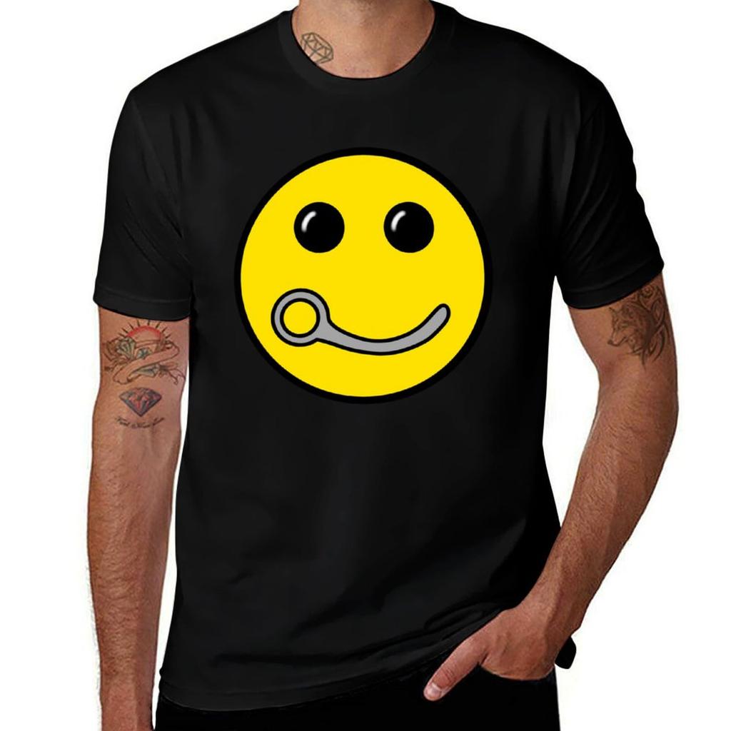 Closing Pin Skydiving Happy Face Design Silver Edition Tshirt Oversized Graphic Tee Aesthetic Clothing Funny T Shirts For Unisex