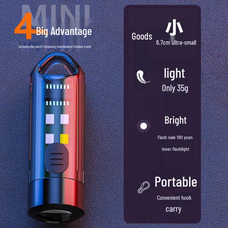 Meng Pao Mini Multifunction Flashlight Keychain