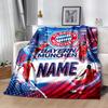 Bayern Munich Soccer Poster Customize Your Name Blanket Gift Personalized Blanket Warmthful Decor Suitable for Living Room Office Bed Home Decor