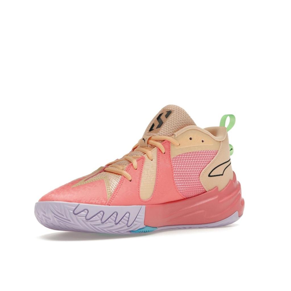 Puma Scoot Zeros Georgia Персиковые Мужские Кроссовки Розовые Маракуйя Зеленый 379908-07