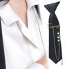 Japanese Shirt Tie for Nightclub Tassels Chain Tie Knotfree School Event Suit Tie for Stage Performances Punk Neckpiece