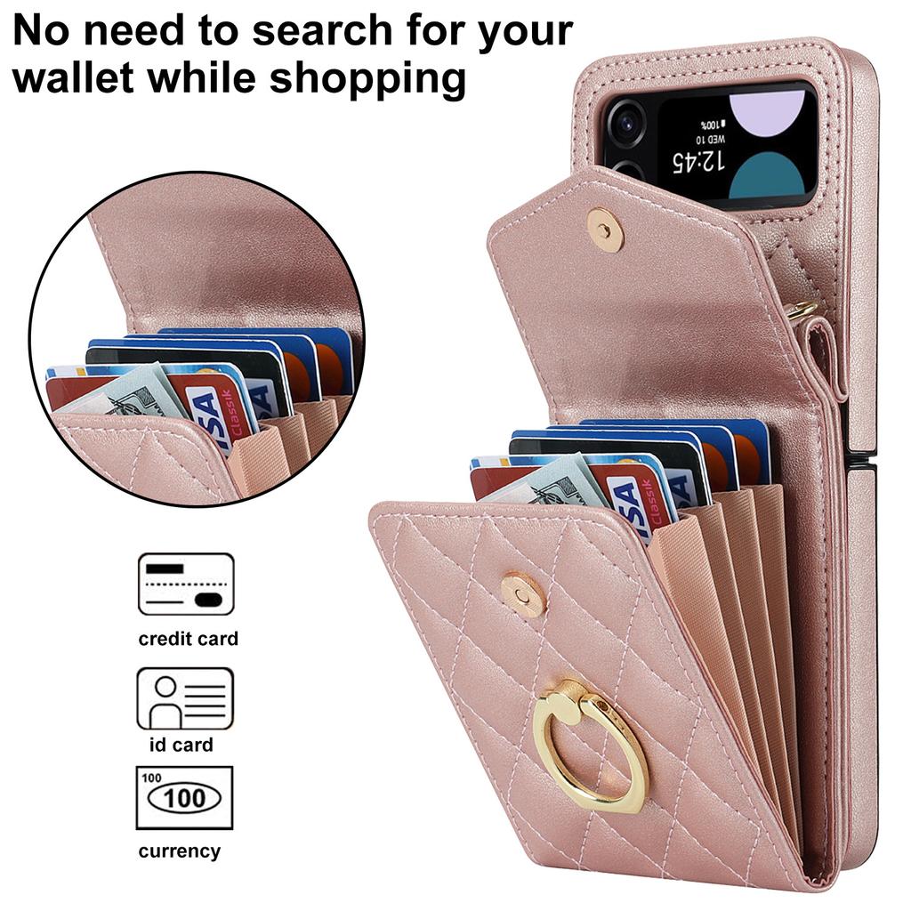 Подходит для Samsung Flip4 5 складной чехол для мобильного телефона Z Flip6 Crossbody маленький ароматный чехол для мобильного телефона Wind Ring Organ