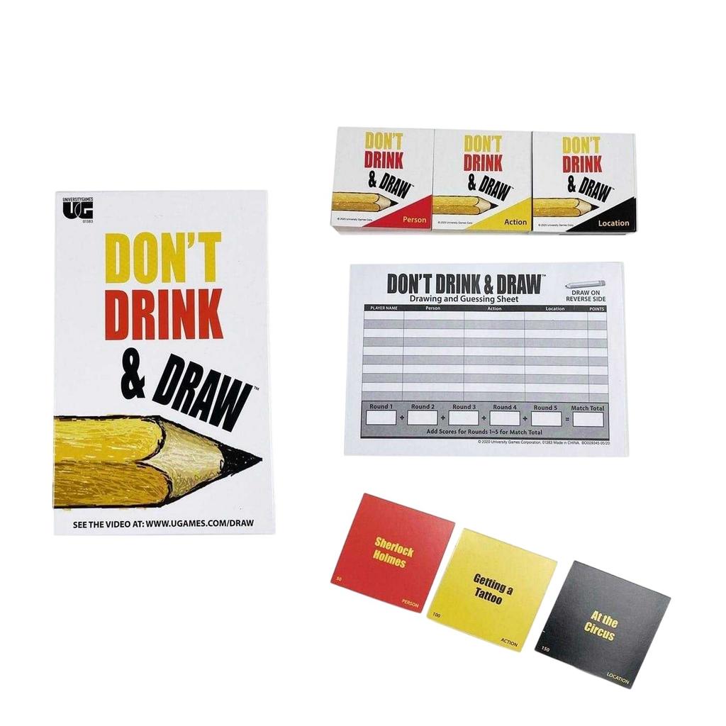 University Games Don´t Drink & Draw Party Card Game